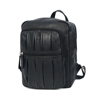 Black PURE Leather Backpack – Minimalist & Durable Everyday Companion. BG-1631