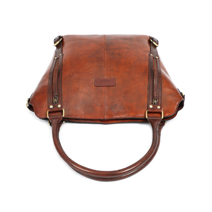 Genuine Leather 2-Piece Combo | Brown Tote & Wallet for Women