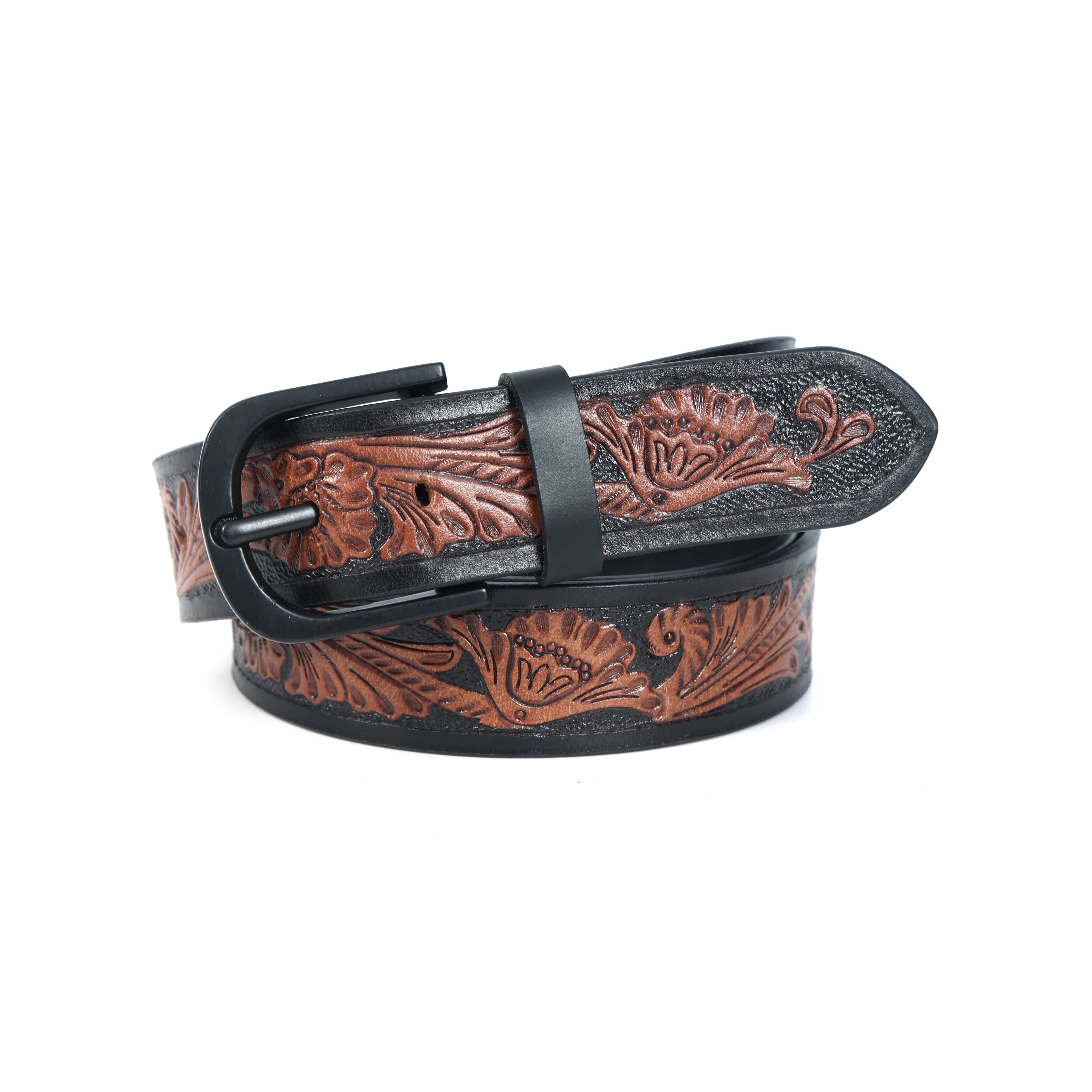 Vintage Leather Wallet & Belt Set