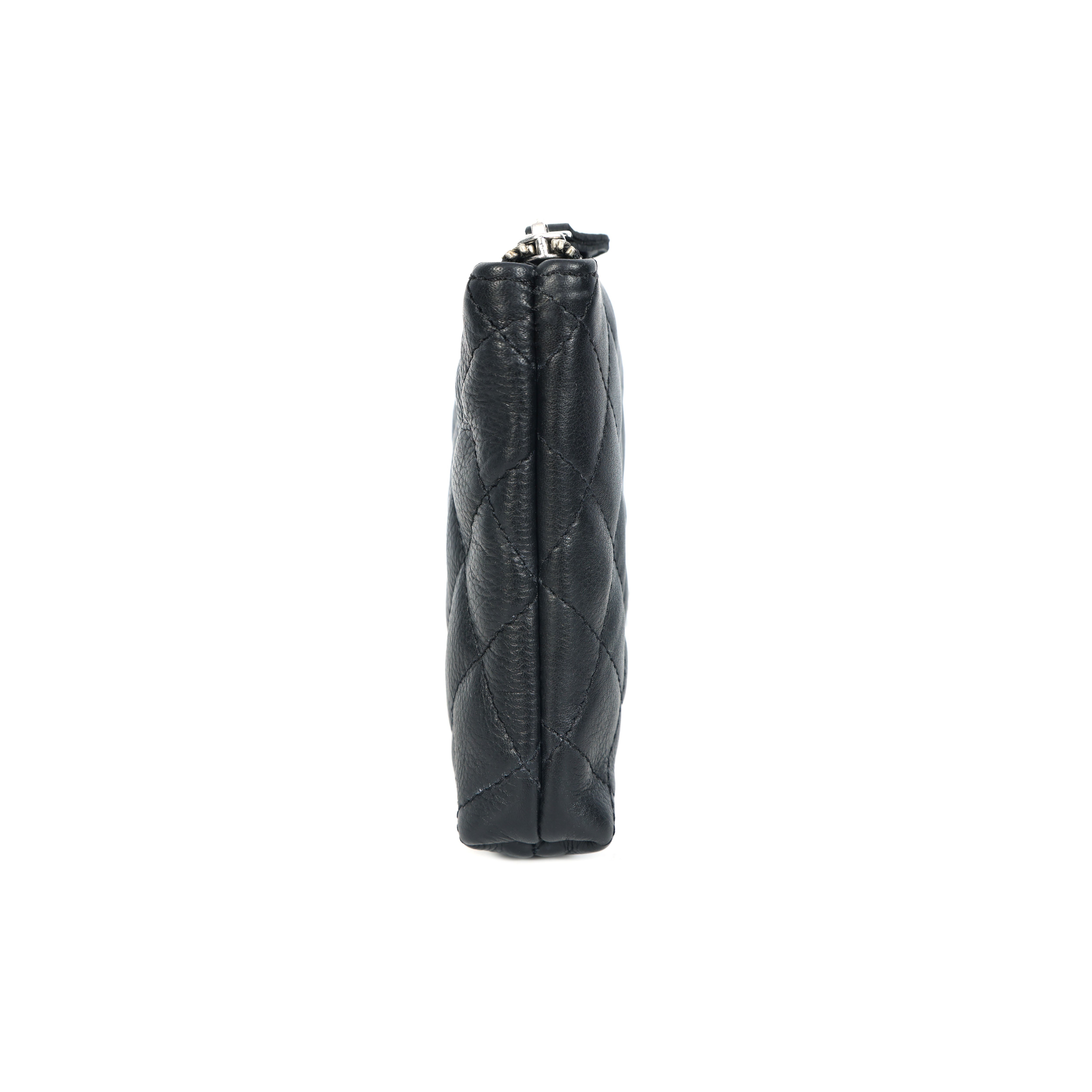 Elegant Quilted Black Leather Clutch Chic Evening & Party Essential