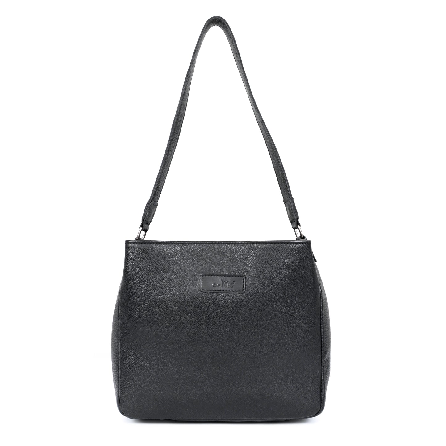 Premium Black Genuine Leather Shoulder Bag | Elegant Everyday Tote for Women Art:-BG-1675