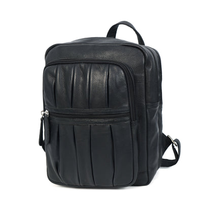 Black PURE Leather Backpack – Minimalist & Durable Everyday Companion. BG-1631