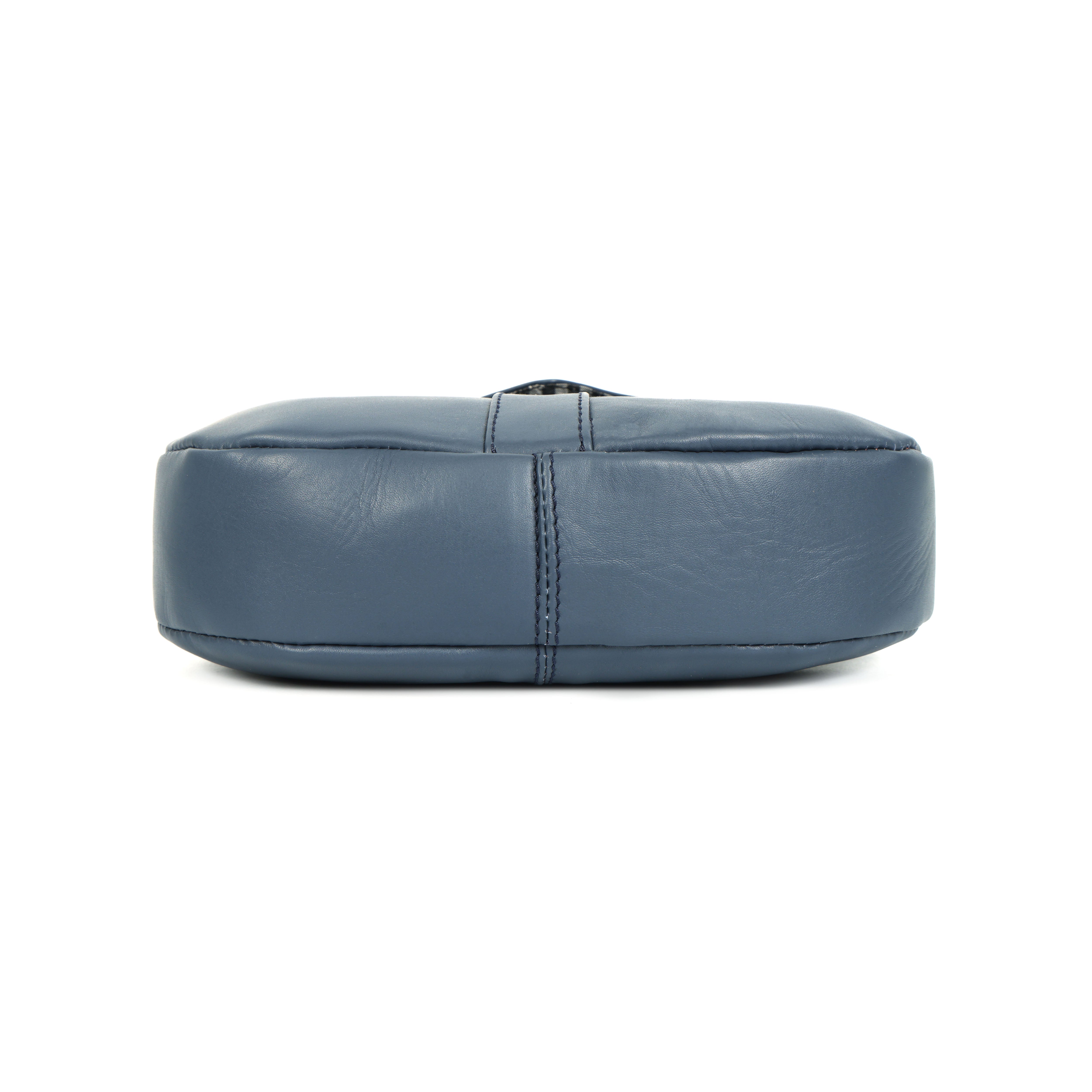 Premium Genuine Leather Flap Crossbody Bag with Adjustable Strap & Zip Pockets