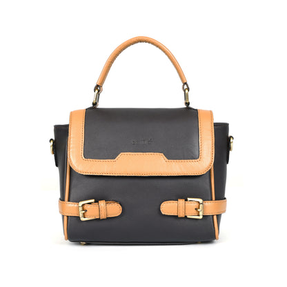 Elegant  Leather Handbag for Women | Trendy Satchel with Detachable Strap | Perfect for Work & Casual Outings ART-BG-1674