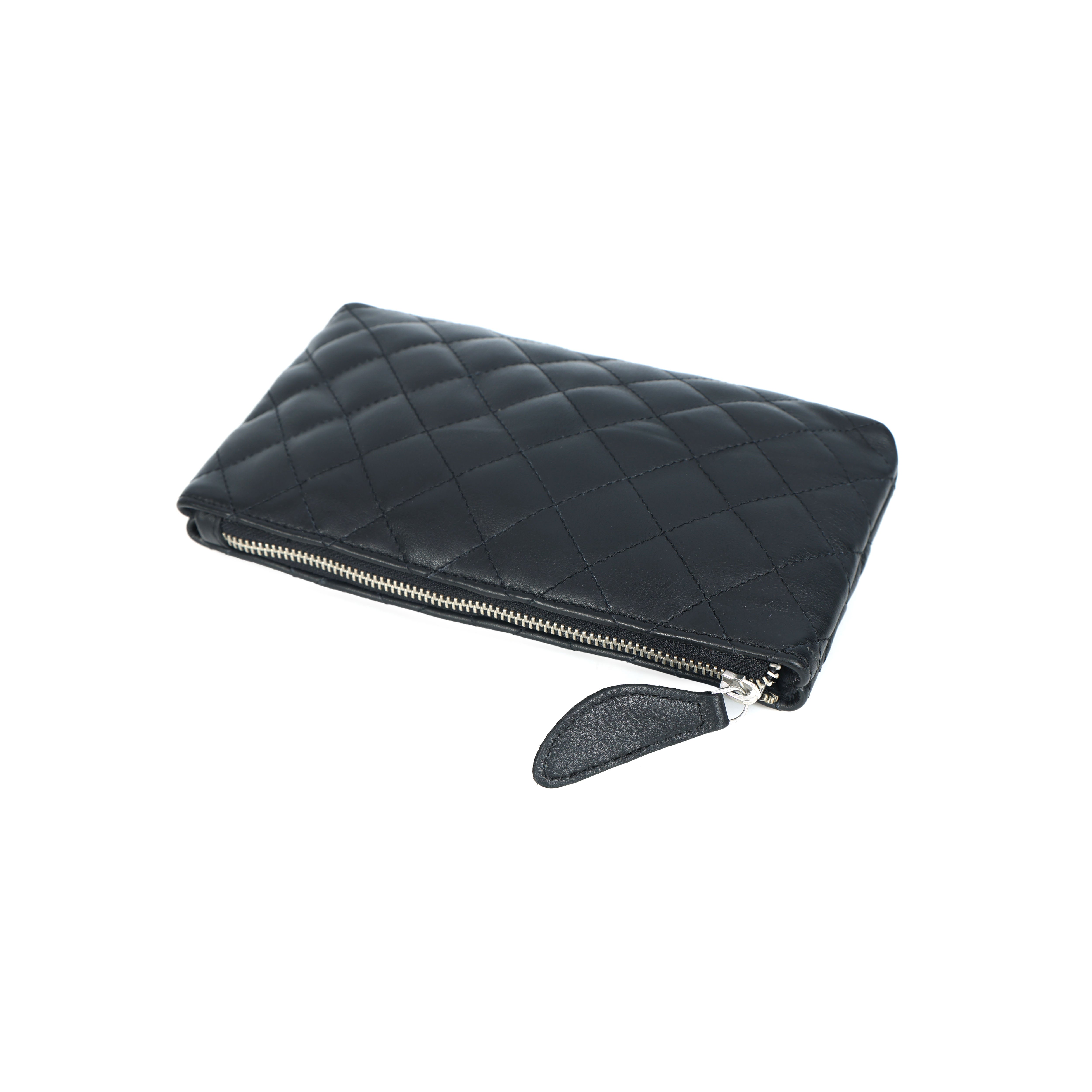 Elegant Quilted Black Leather Clutch Chic Evening & Party Essential