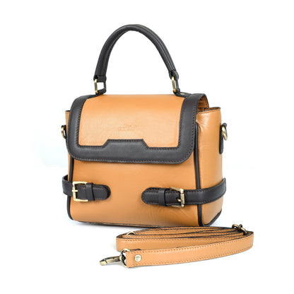 Elegant  Leather Handbag for Women | Trendy Satchel with Detachable Strap | Perfect for Work & Casual Outings ART-BG-1674