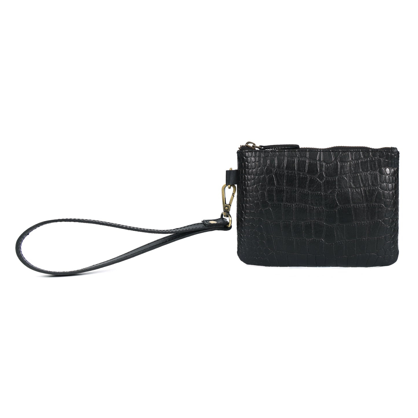 Black Croc-Textured 4-Piece Handbag Combo Set for Women