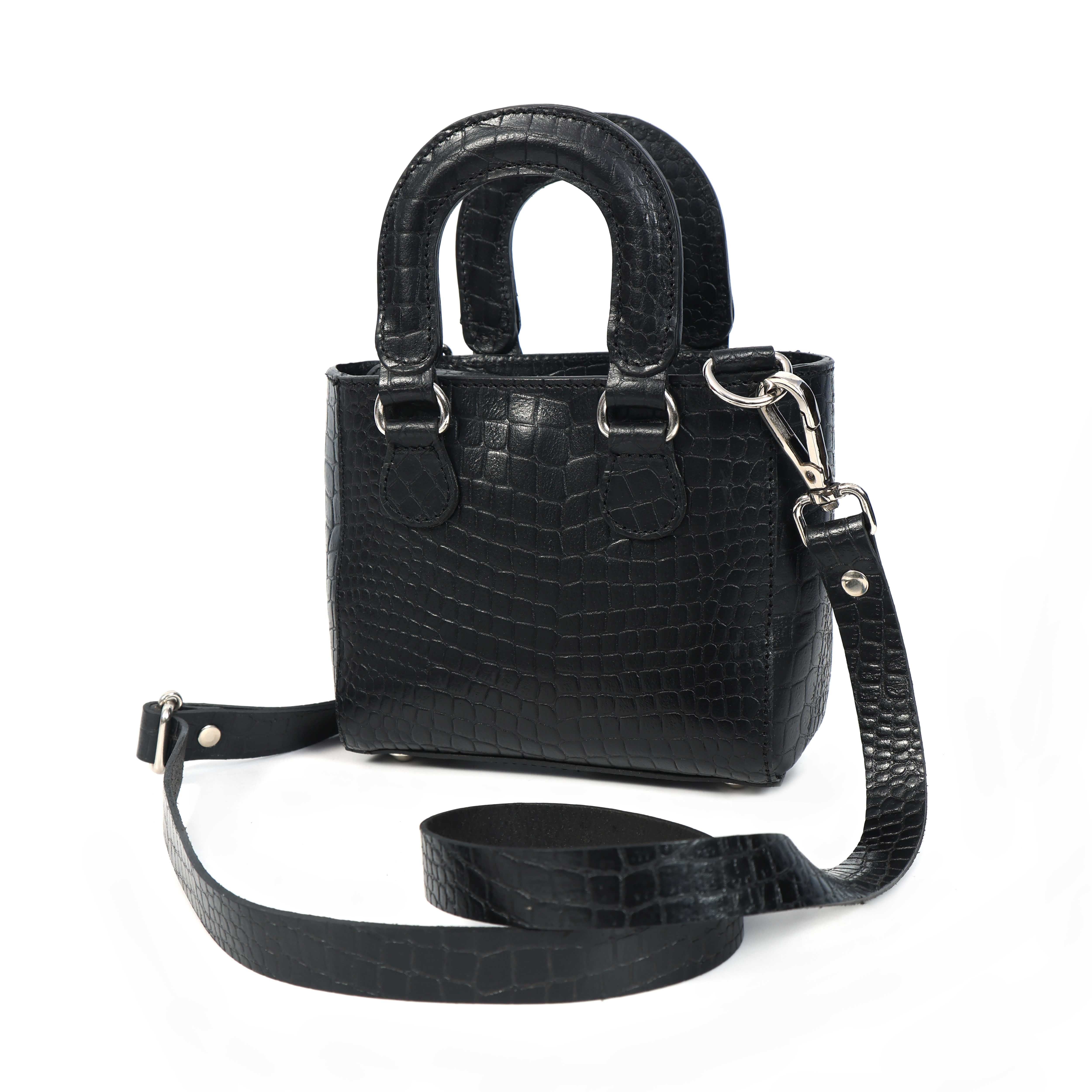 Stylish Leather Croco Print Sling Bag  Chic & Versatile. BG-1621