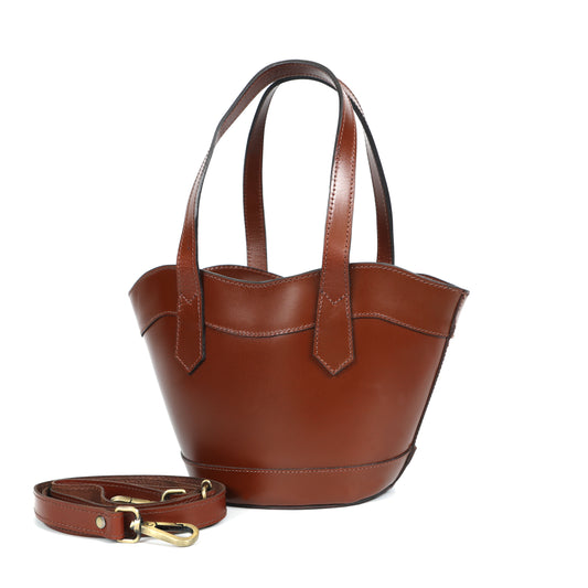 Genuine Leather Brown crossbody Bag | Classic bag with top handle for Women