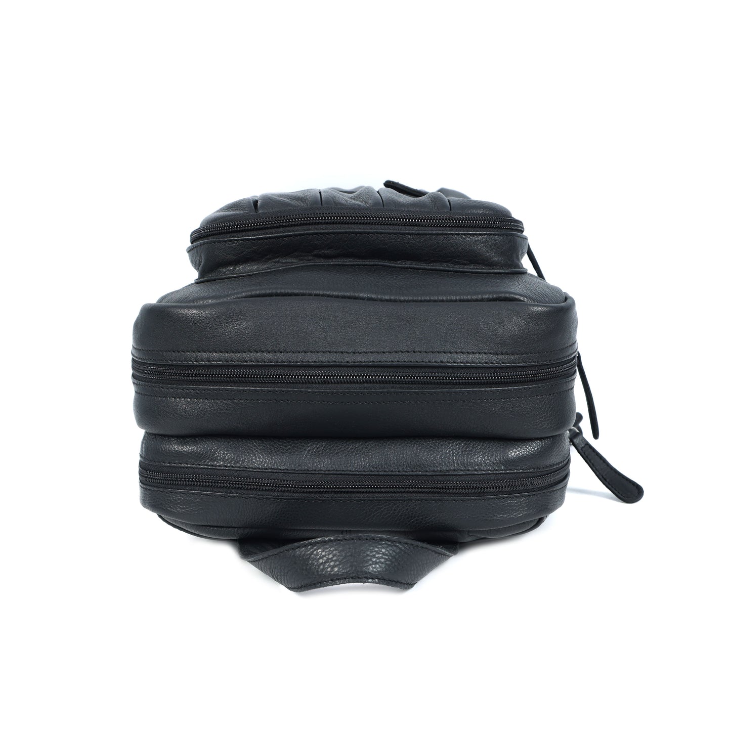 Black PURE Leather Backpack – Minimalist & Durable Everyday Companion. BG-1631