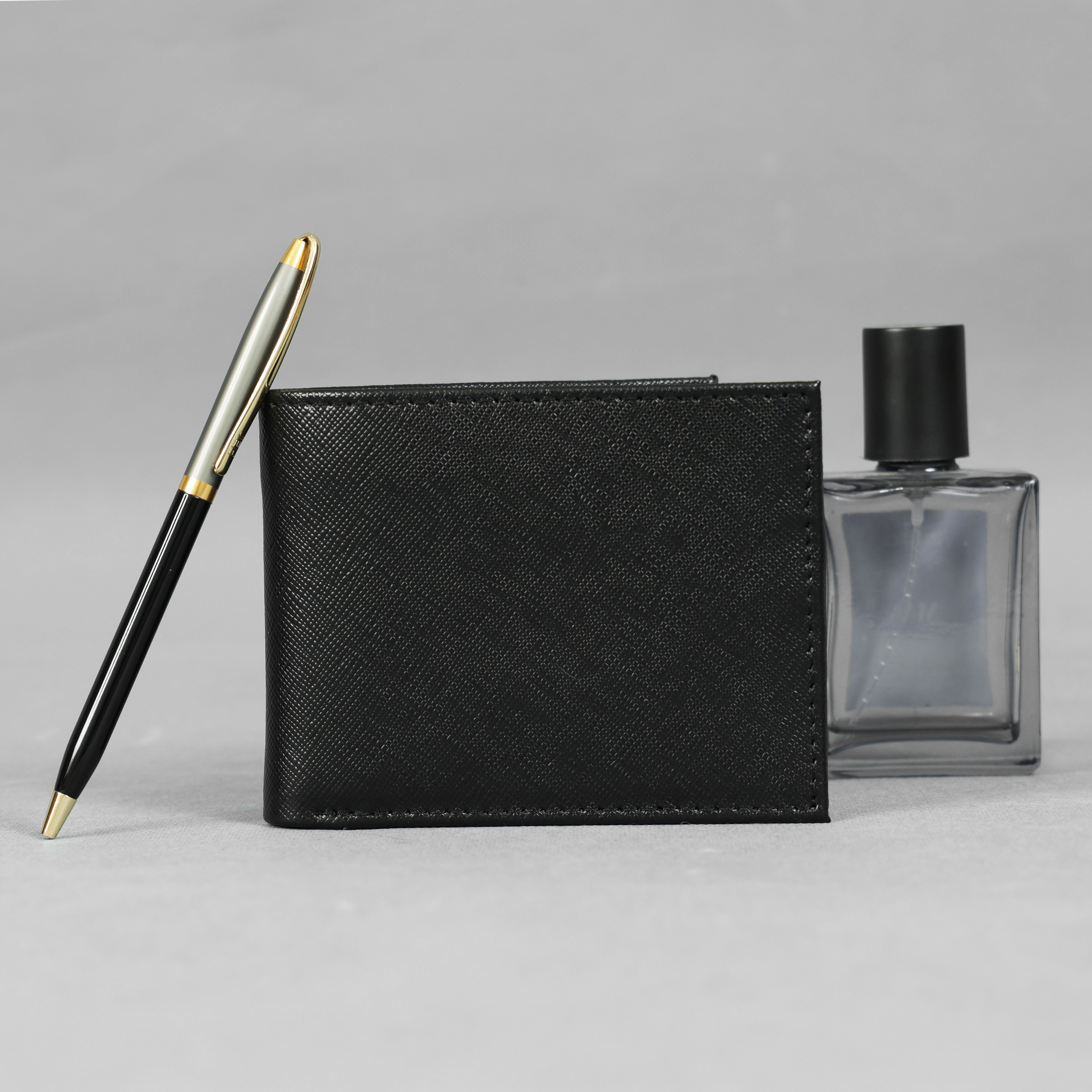 Premium Black Leather Belt & Wallet Combo for Men | For  Everyday Gift Set