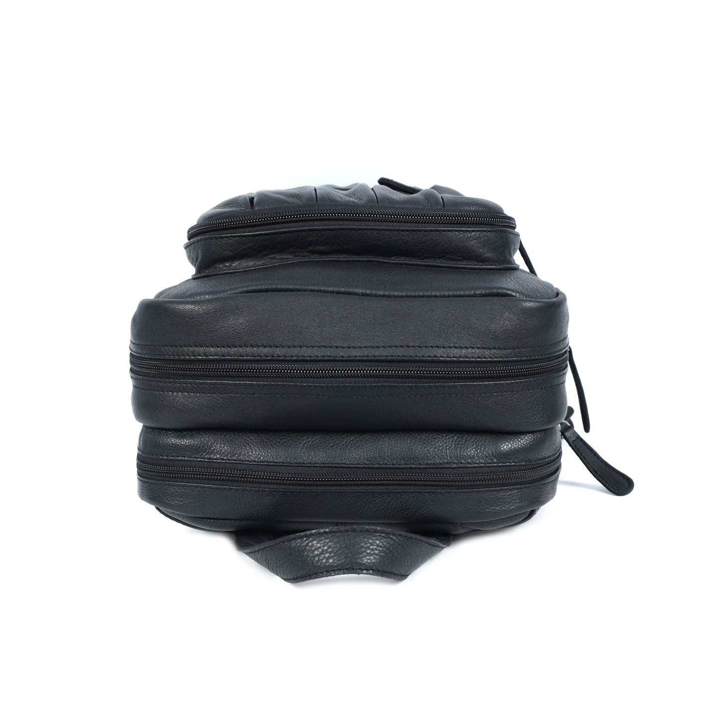 Black PURE Leather Backpack – Minimalist & Durable Everyday Companion. BG-1631