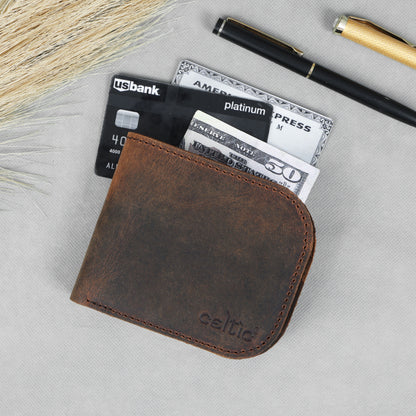 Dual-Tone Leather Wallet for Men – Bi-Fold Design Art-LA-1435