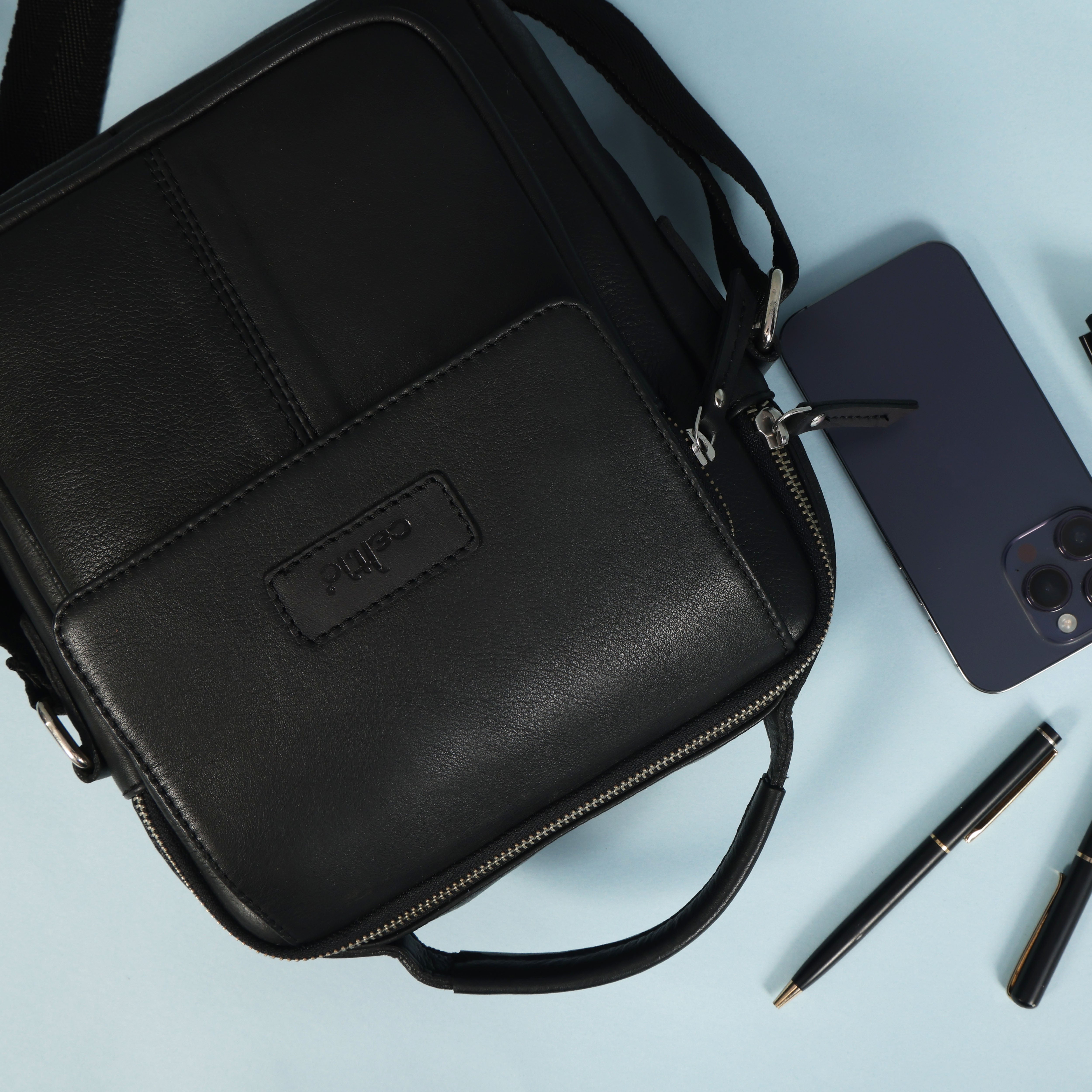 Stylish & Versatile Leather Unisex Side Bag  Perfect for Every Occasion. Art: BG-1367
