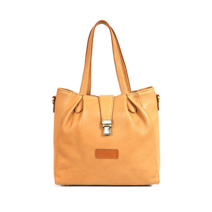 Genuine Leather 3-Piece Combo | Tote, Sling & Pouch in Classic Tan