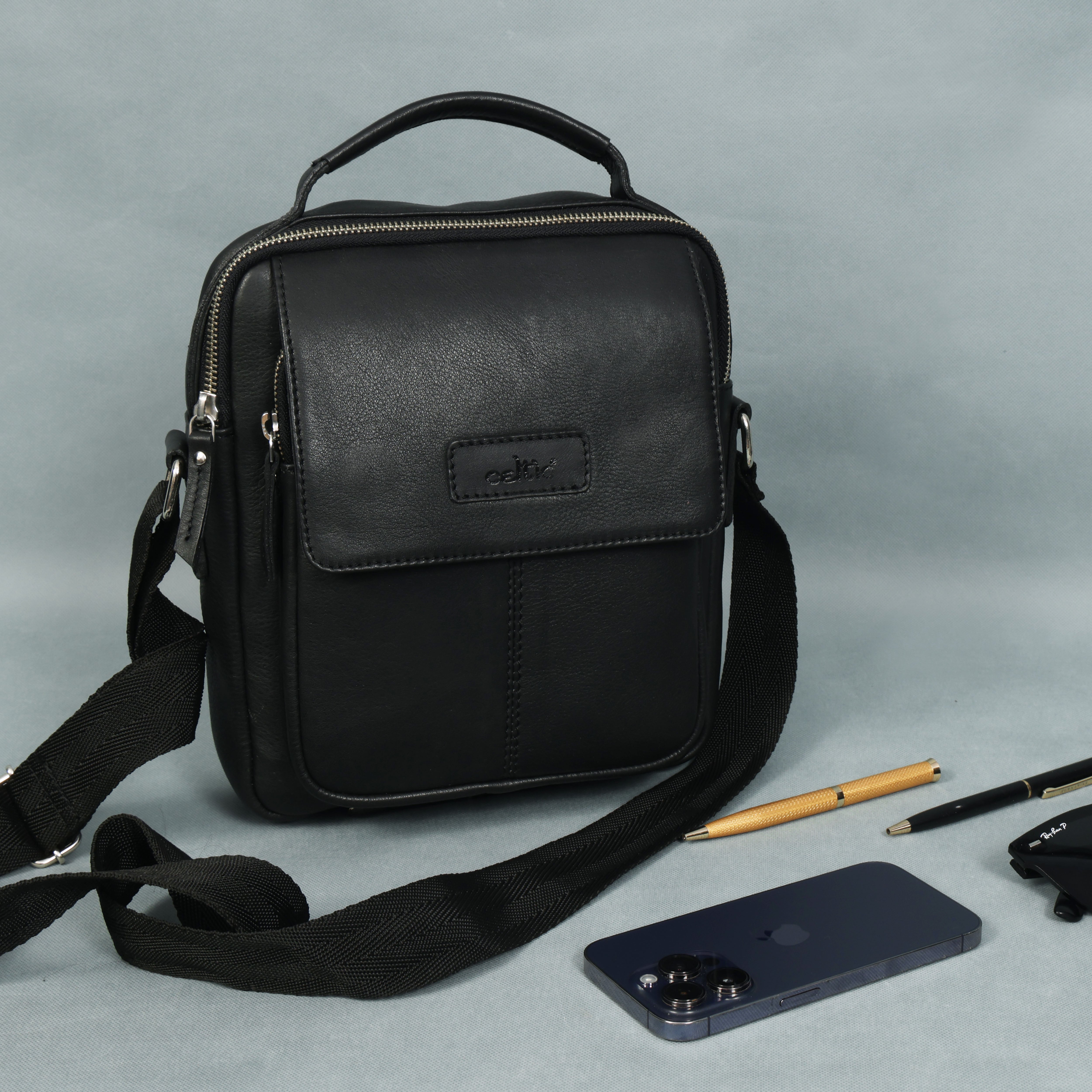 Stylish & Versatile Leather Unisex Side Bag  Perfect for Every Occasion. Art: BG-1367