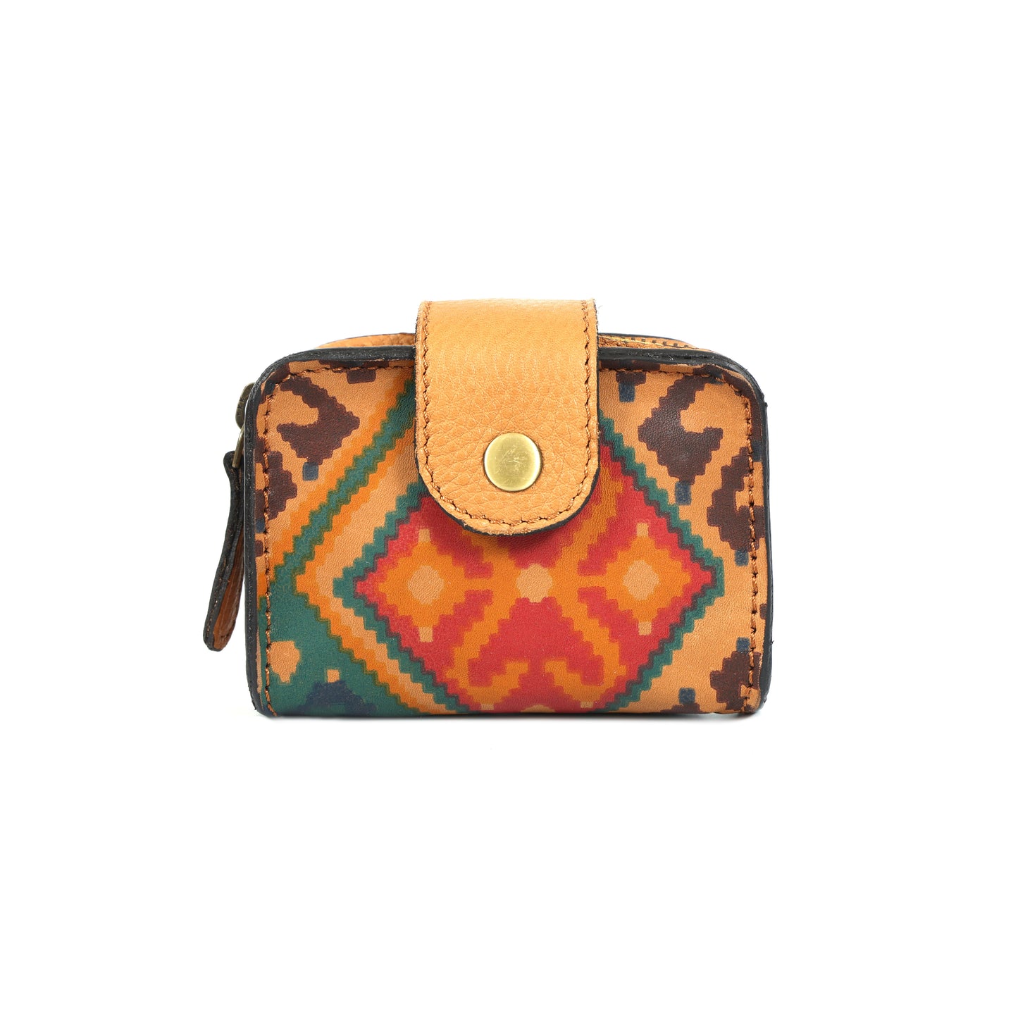 Genuine Leather 3-Piece Ethnic Pattern Bag Combo Set | Tote, Sling & Wallet