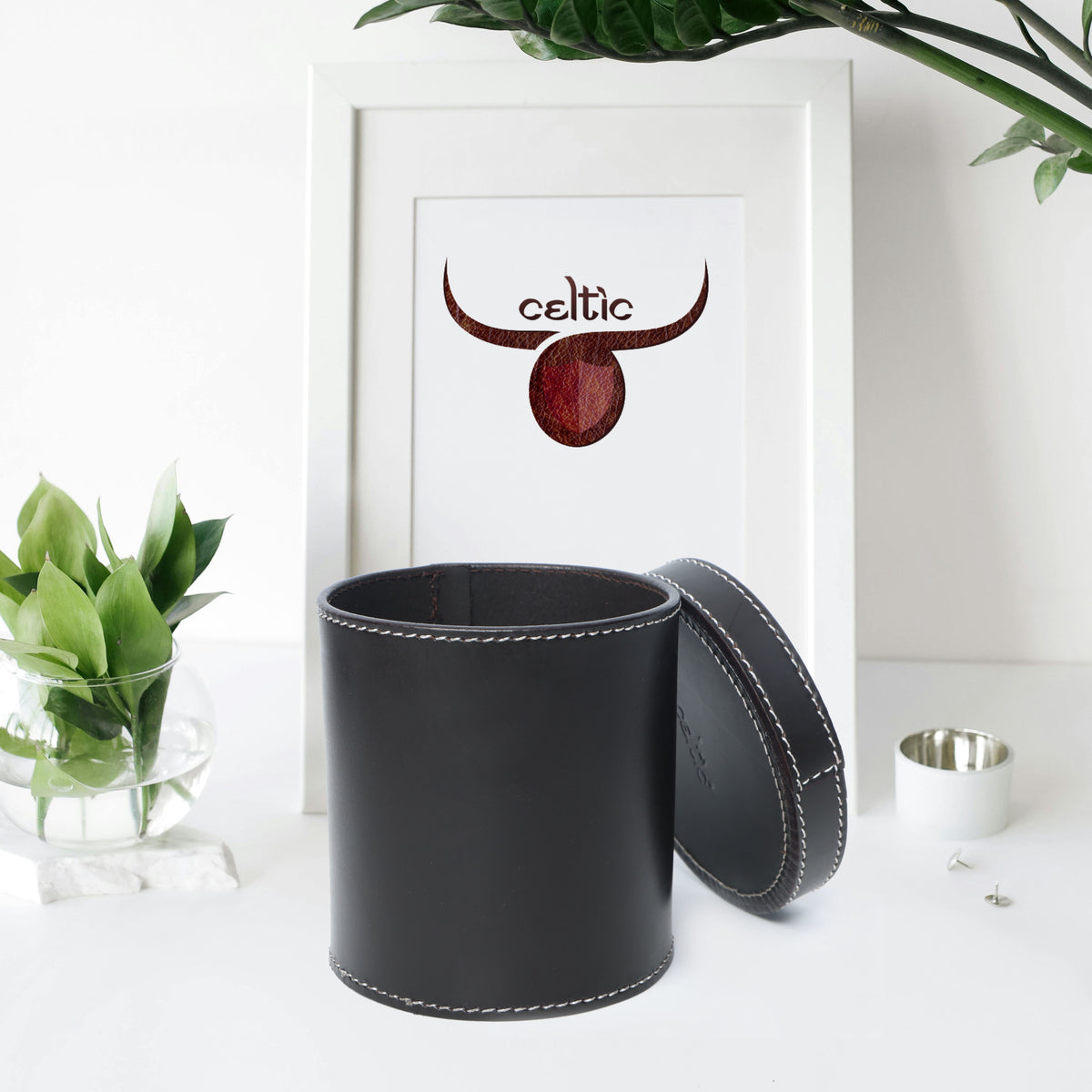 Premium Leather Storage Box with Lid – Organizer for Essentials