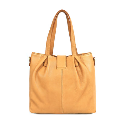 Genuine Leather 3-Piece Combo | Tote, Sling & Pouch in Classic Tan