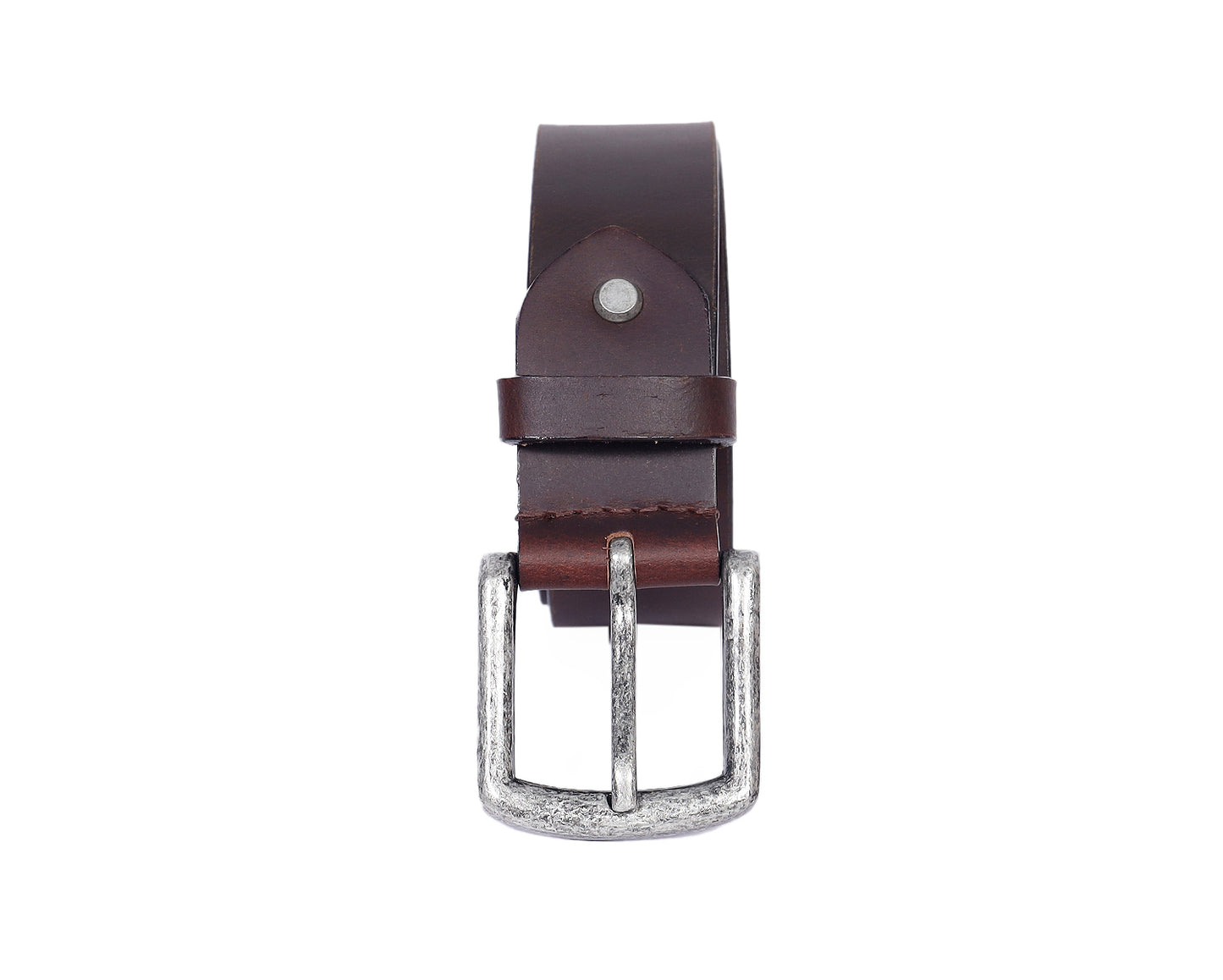 Celtic Brown Leather Belt With Silver Buckle - CELTICINDIA