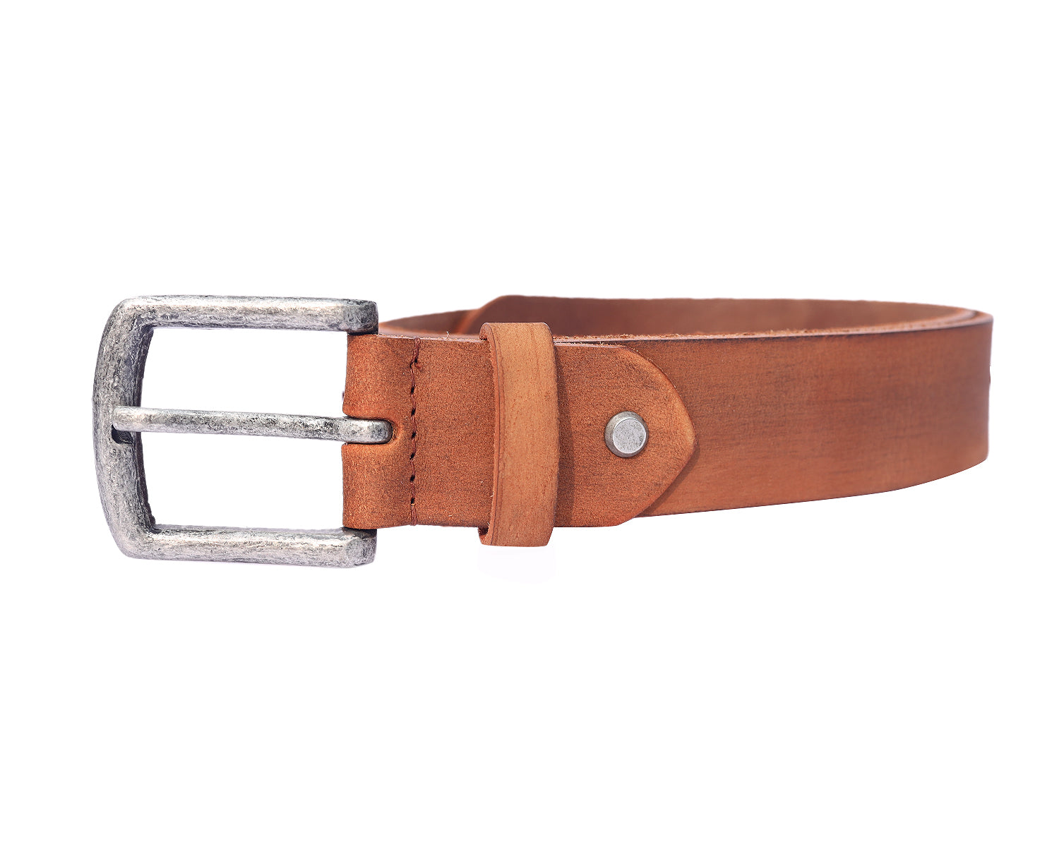 Celtic Premium Light Brown Leather Belt With Silver Buckle - CELTICINDIA