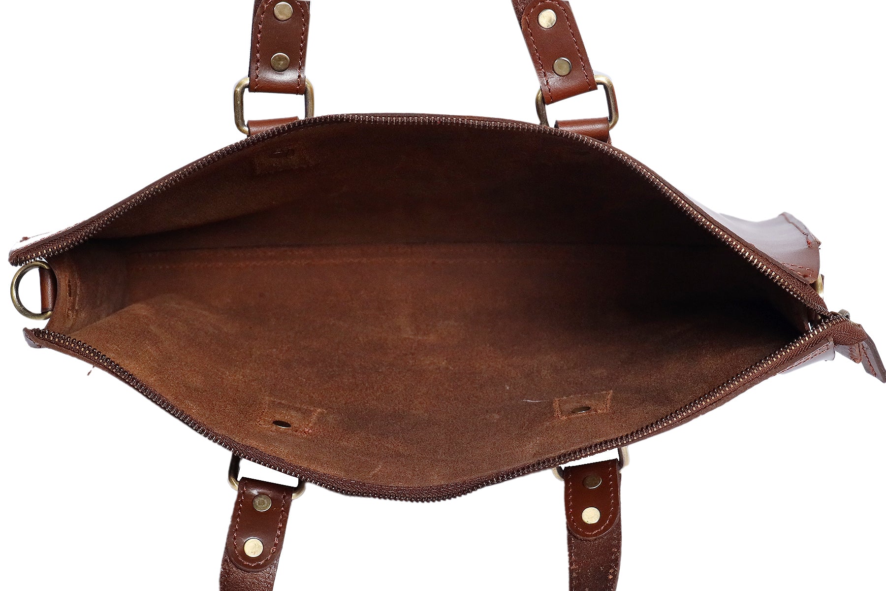 Premium Leather Laptop Bag with Top Handle & Detachable Shoulder Strap