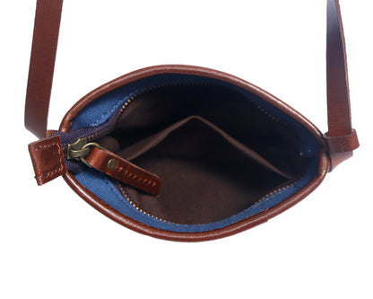 Elevate Your Style with our Canvas and Brown Leather Sling Bag. - CELTICINDIA