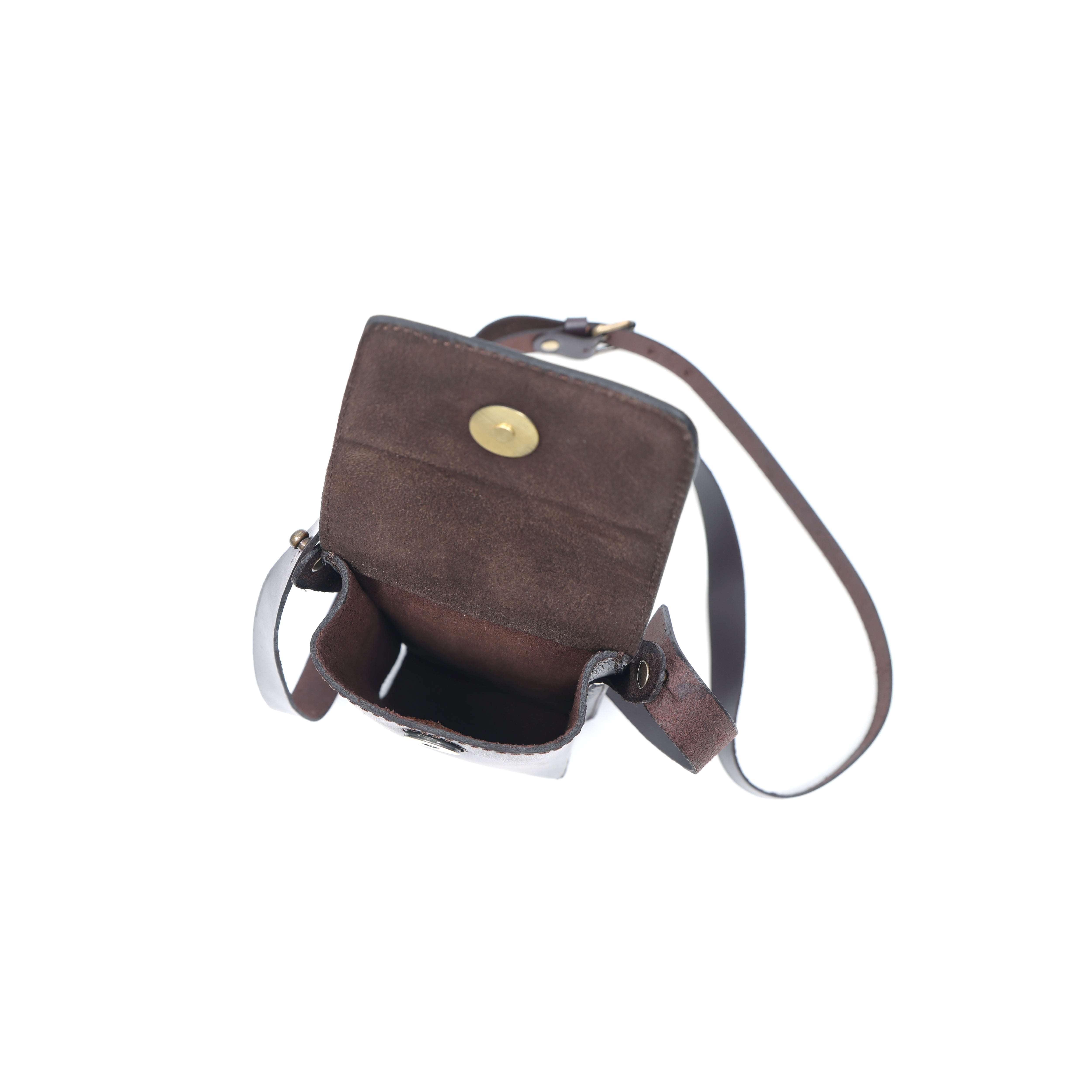 Genuine Leather Mobile Pouch with Fixed Sling Hands-Free, Stylish & Durable.
