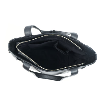 Black Handheld Leather Sling Bag with Detachable Strap – Stylish & Versatile.BG-1624