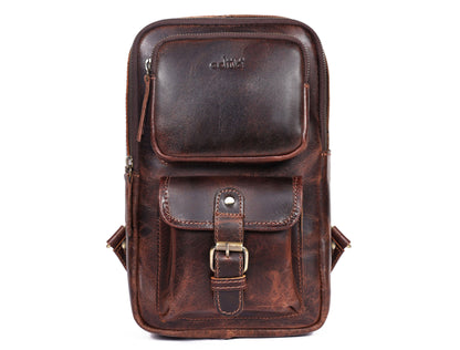 Brown Small Crossbody Leather Bag" Art: BG-1617