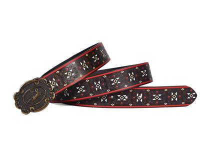 "Customized Chic: Elevate Your Look with Leather Printing Belts" Art: LB-818