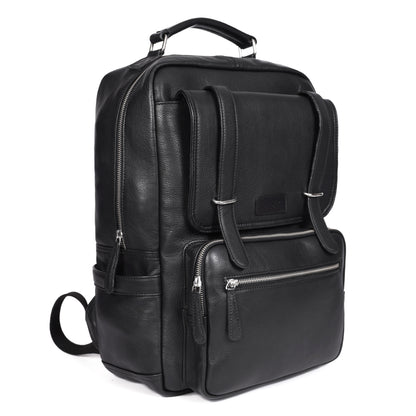 Elegant Soft Black Leather Backpack – Stylish, Versatile, and Organized  ART:- BG-1610