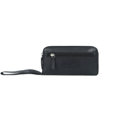 Elegant Black Leather Clutch – Sleek Evening Bag for Women | Premium Quality.BG-1626