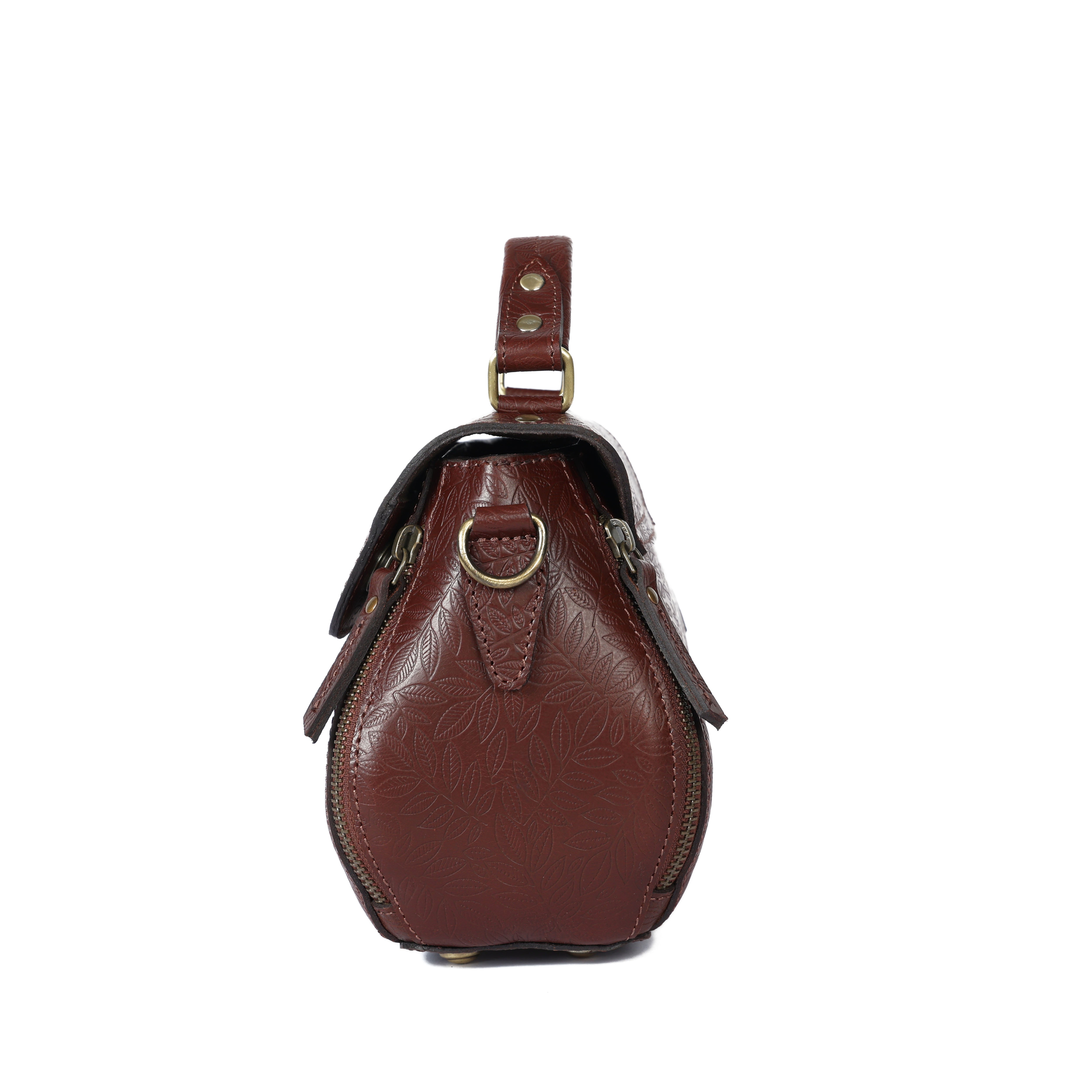 Premium Croc-Embossed Leather Handbag with Top Handle & Structured Zip Compartments