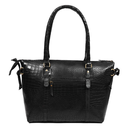 Elevate Your Style with our stylish Leather Accent Tote Bag. Art: BG-1599