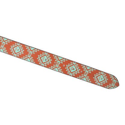 Men's Brown Printed Leather Belt with Polished Silver Buckle – Stylish & Durable.LB-891