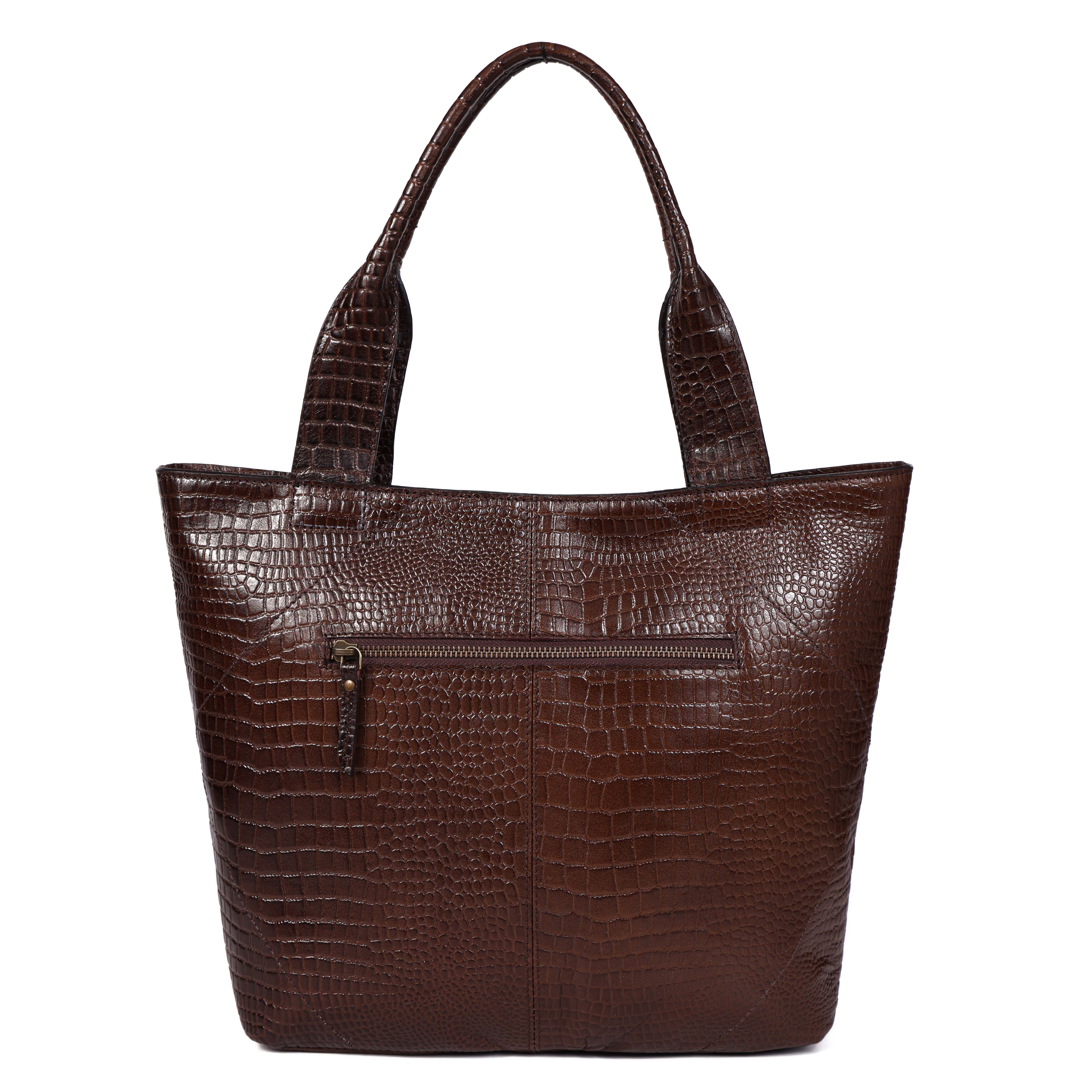 New  premium Elegance in Leather Tote Bag with Leather Accents. Art: BG-1387