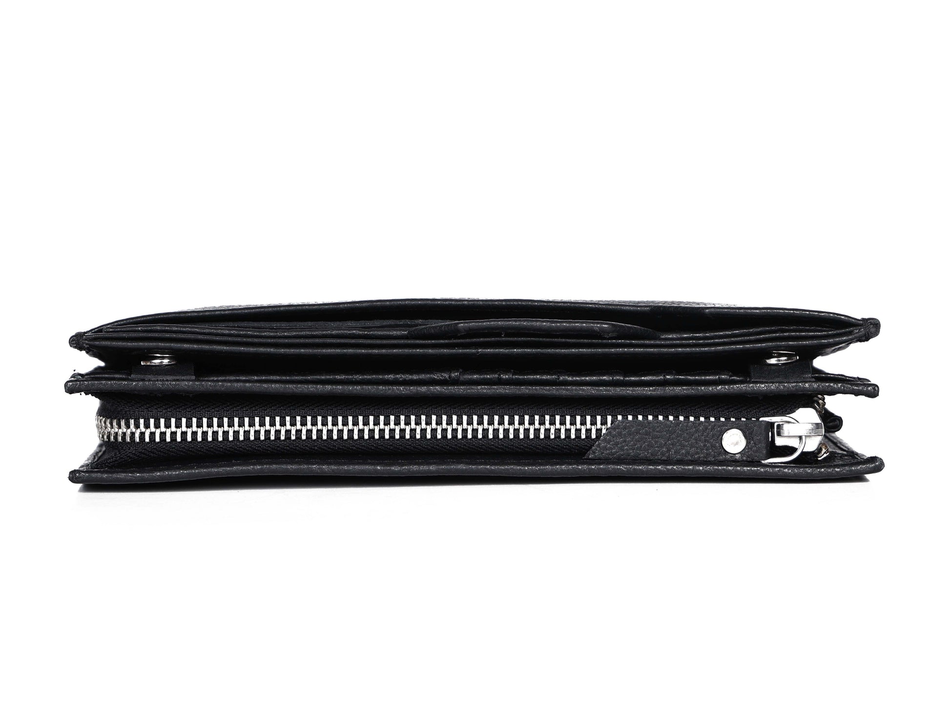 Timeless Elegance: Black Leather Clutch for Effortless Style. - CELTICINDIA