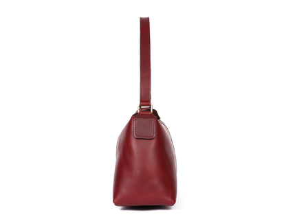 Exquisite Burgundy Leather Sling Bag - CELTICINDIA