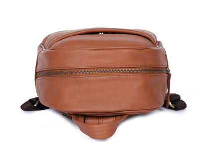 Tan NDM Leather Backpack: Elevate Your Style with Timeless Elegance. - CELTICINDIA