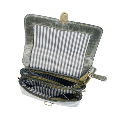 Premium Genuine  Leather Handbag with Adjustable Strap & Stud Detailing