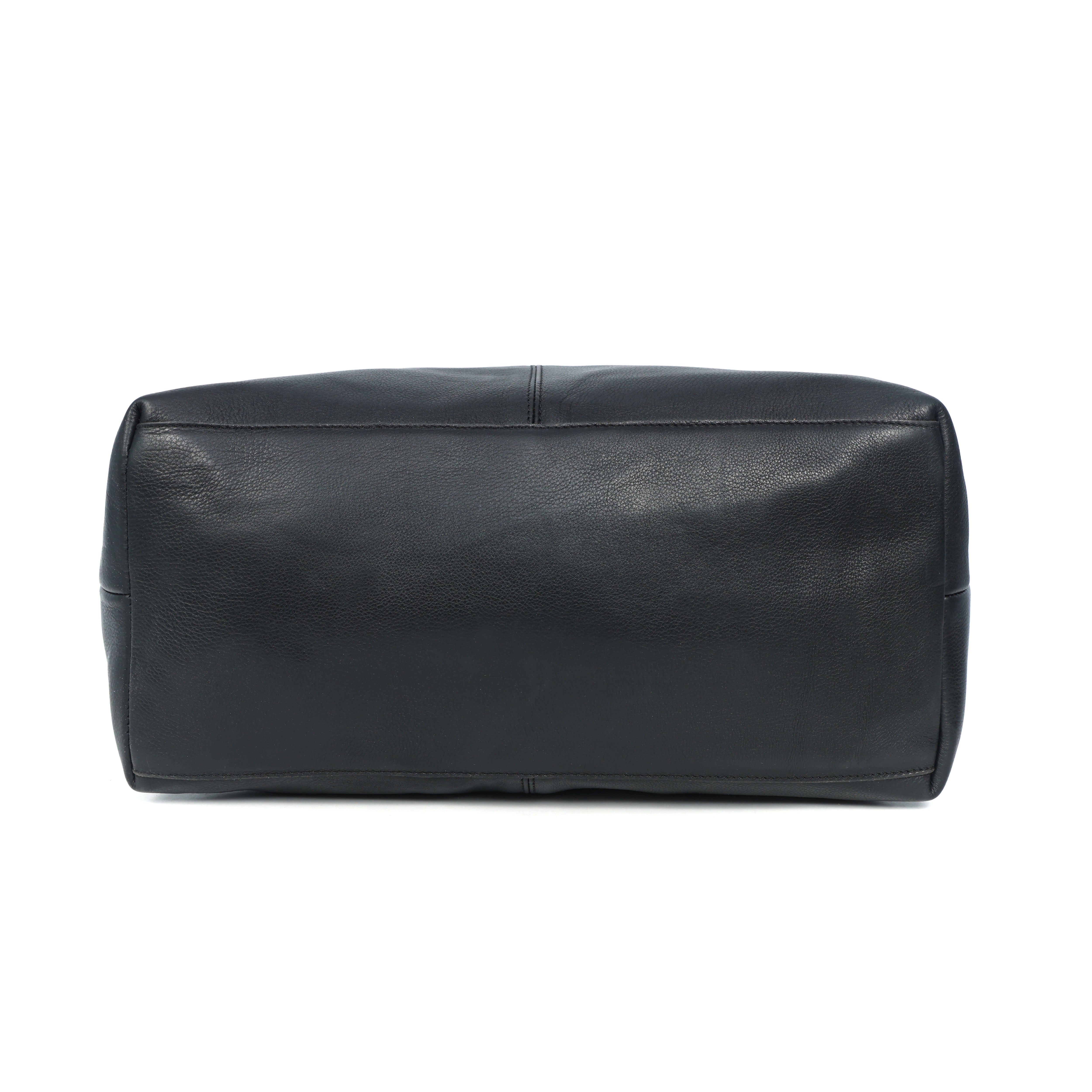 Premium Export Quality Genuine Leather Tote Bag with Zip Closure & Shoulder Handles