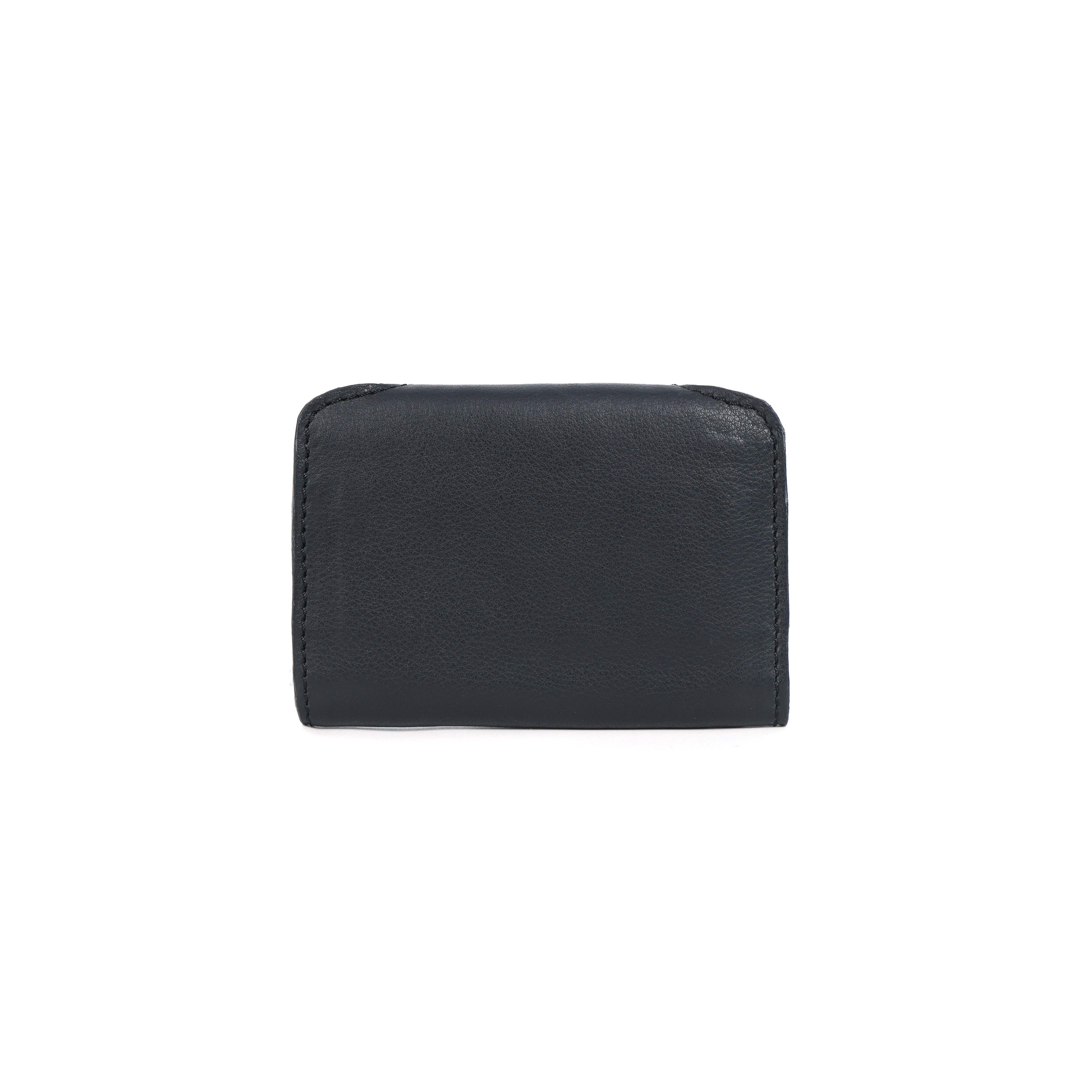 Celtic Genuine Leather Snap Closure Card Holder Wallet – Black