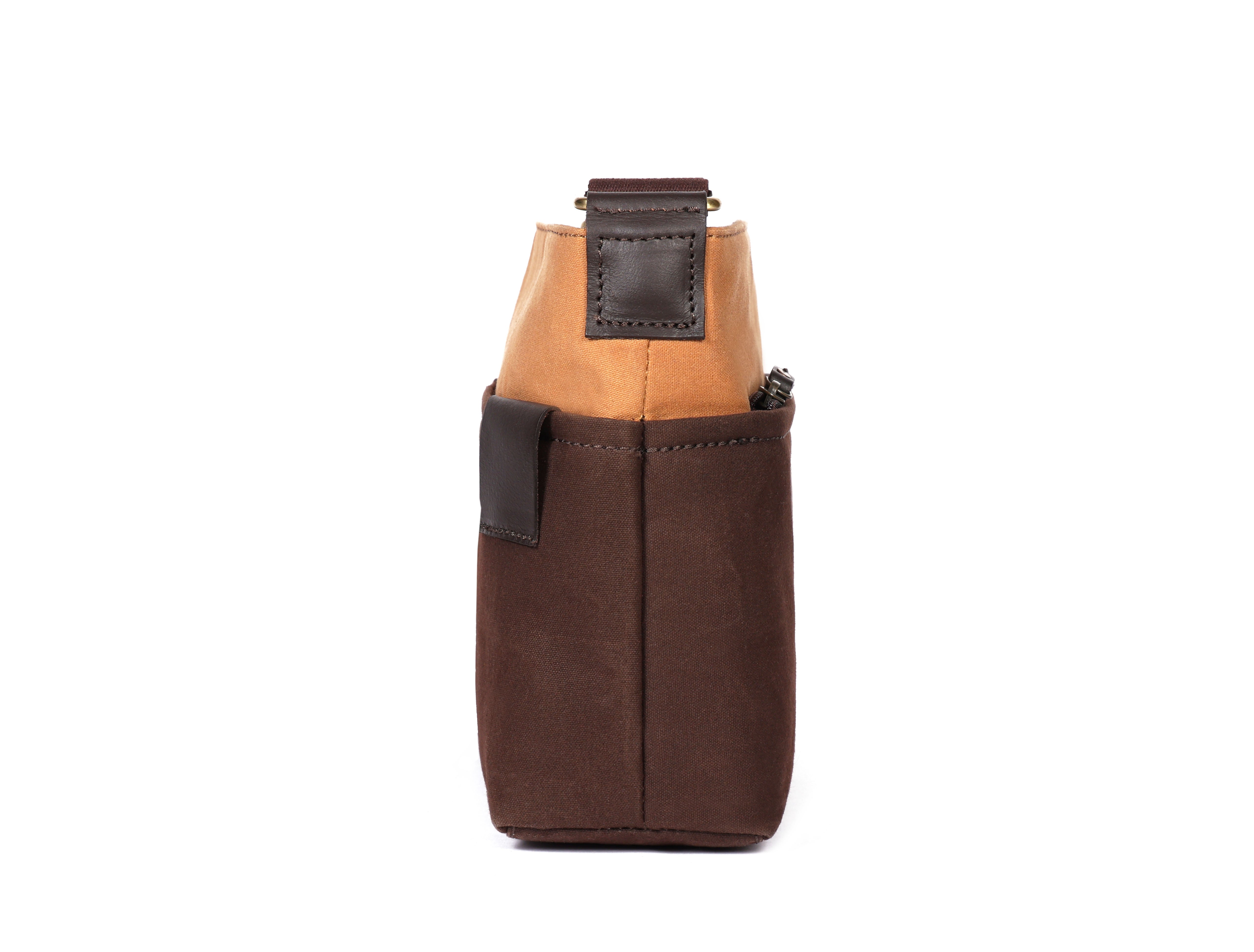 Premium Export Quality Canvas & Leather Crossbody Sling Bag with Multiple Zip Pockets | Travel Everyday Use