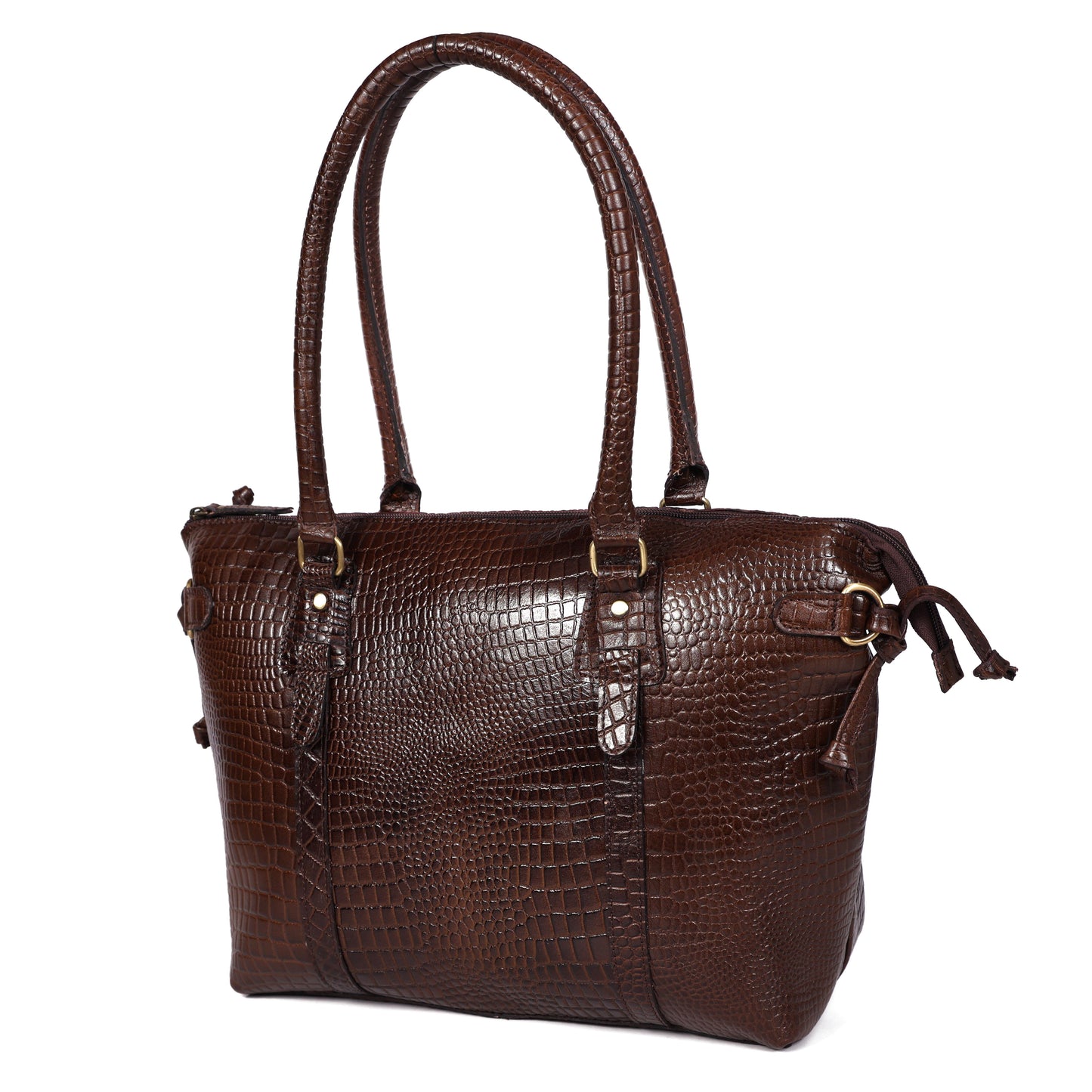 Elevate Your Style with our stylish Leather Accent Tote Bag. Art: BG-1599