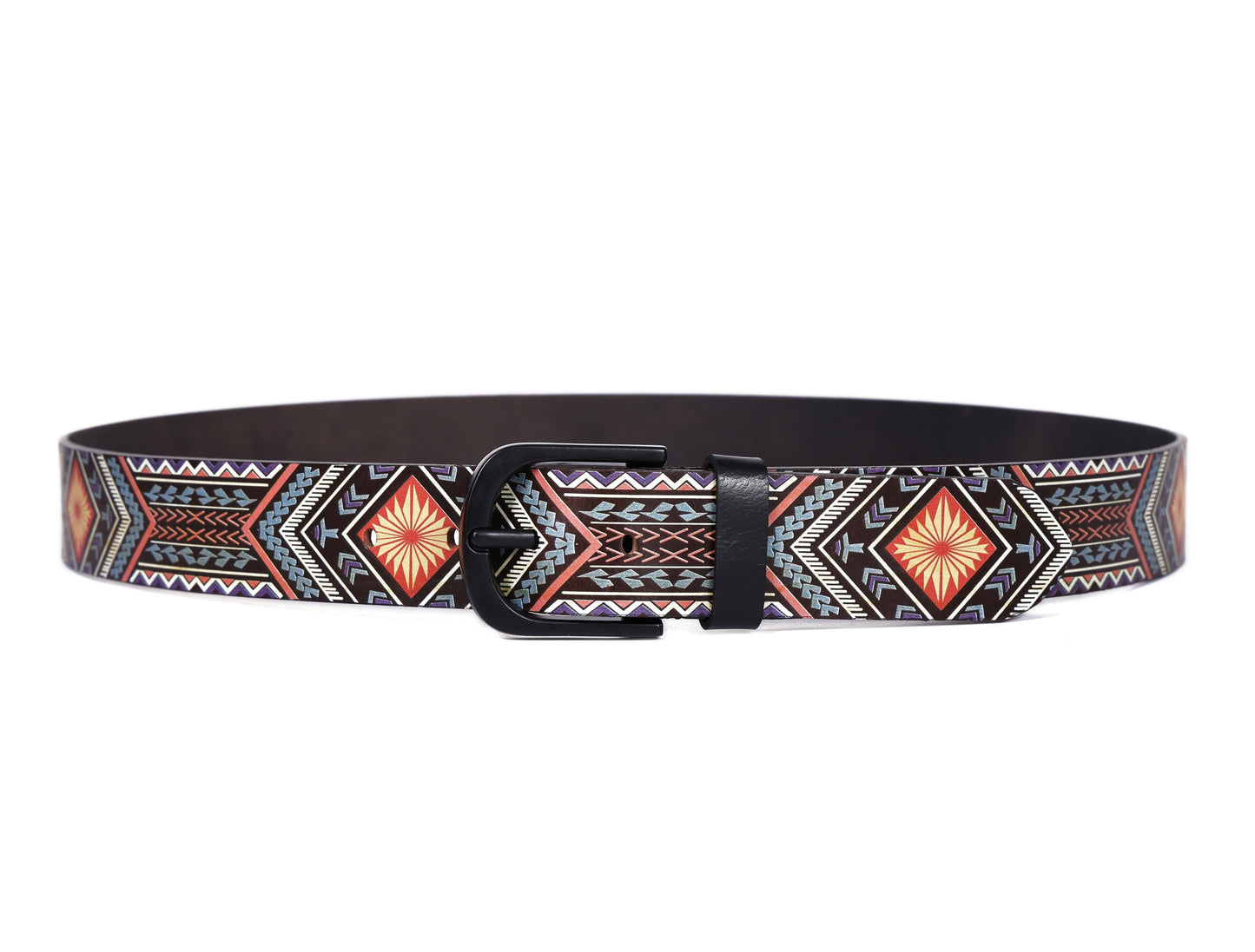 "Colorful Creativity: Leather Multi-Printing Belts for Statement Style" Art: LB-821