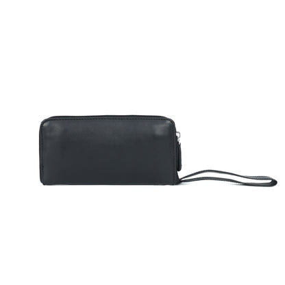Elegant Black Leather Clutch – Sleek Evening Bag for Women | Premium Quality.BG-1626