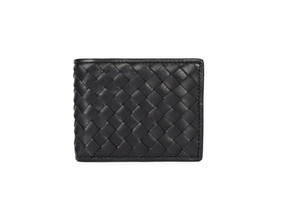 Black Braided Leather Wallet - CELTICINDIA