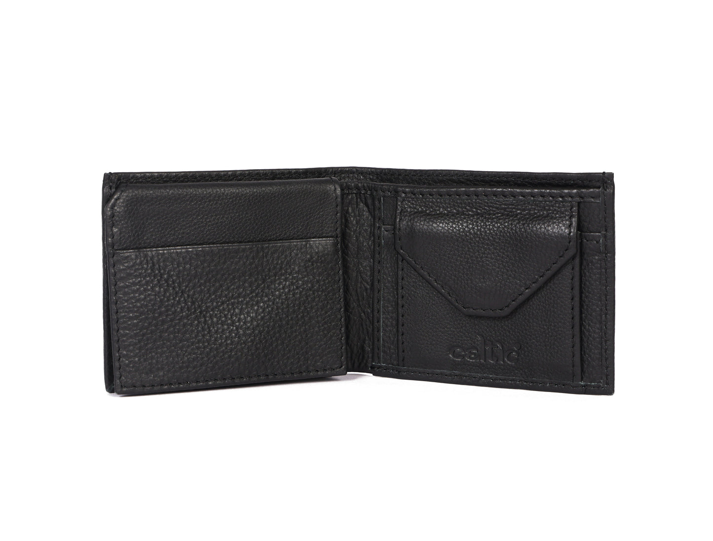 Sleek Black Leather Wallet - Style and Practicality Combined - CELTICINDIA