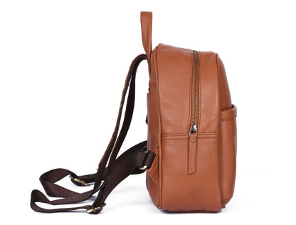 Tan NDM Leather Backpack: Elevate Your Style with Timeless Elegance. - CELTICINDIA